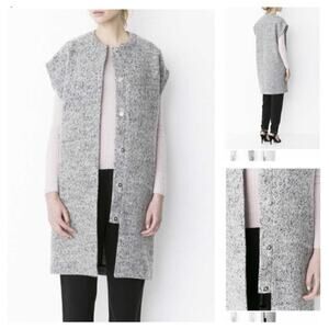 Storm & Marie Couture Cocoon Sleeveless Wool Coat sz 36